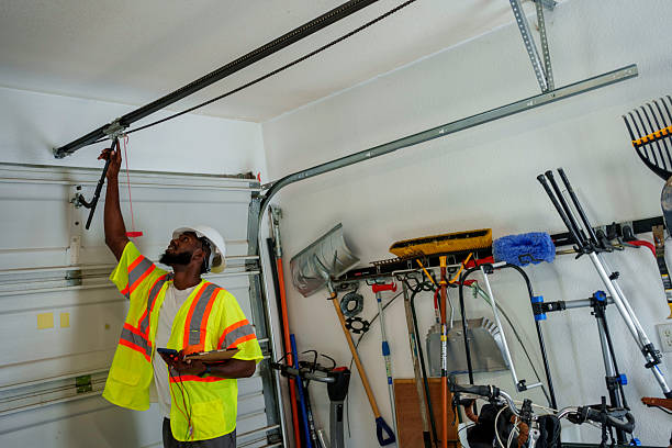 Professional Garage Door technician working in Wortham, TX
